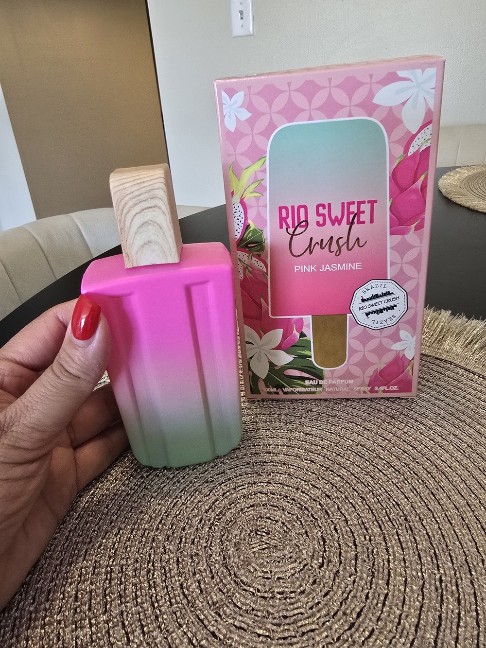 Rio Sweet Crush Pink Jasmine Perfume Bottle - Pink & Green Gradient